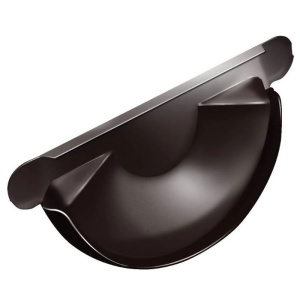 Заглушка желоба торцевая металл GrandLine (RAL 8017 шоколад) 150 мм