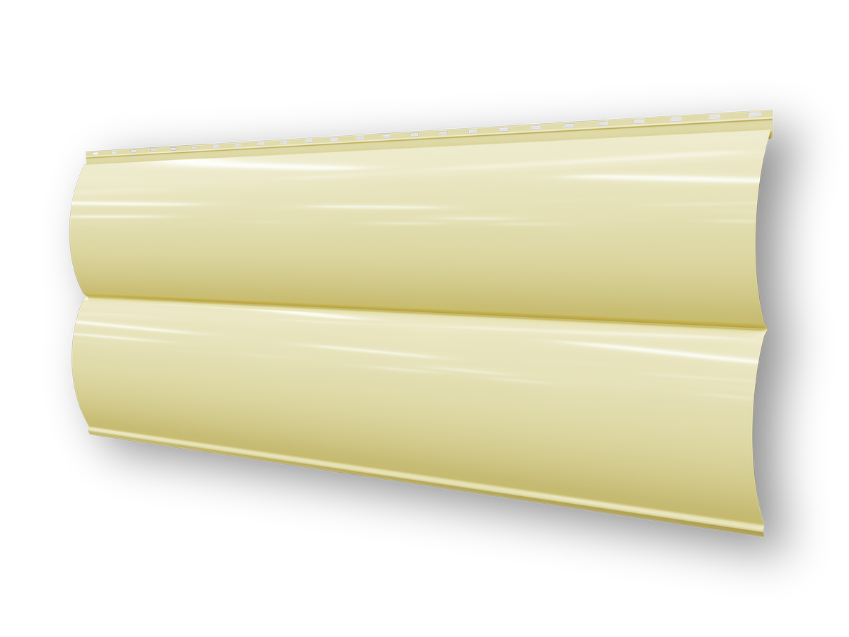 Сайдинг металлический Двойное бревно 388 (354) (0,45/1014 бежевый)