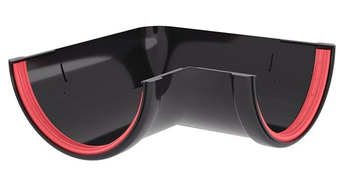 Угол желоба 120мм 90гр ПВХ Grand Line (графит)