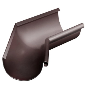 Угол желоба внутренний 135 гр. металл Grand Line (RAL 8017 шоколад) 150 мм