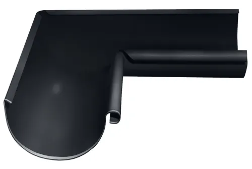 Угол желоба внутренний 90 гр. металл Optima (мокрый асфальт 7024) 125 мм