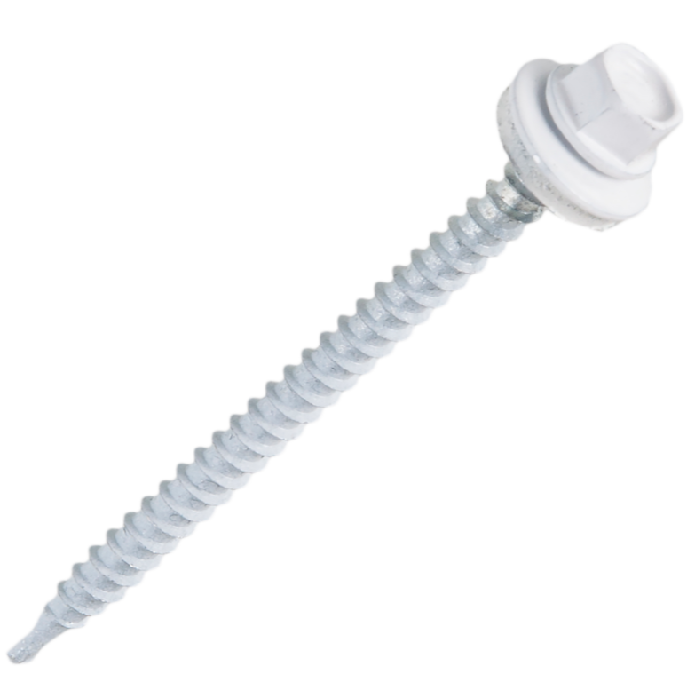 Саморез кровельный 4,8х70мм RAL9003 сигнально белый