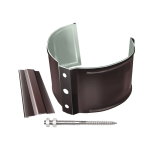 Кронштейн трубы на кирпич металл Optima (коричневый) 90мм