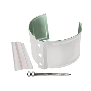 Кронштейн трубы на кирпич металл Optima (белый) 90мм