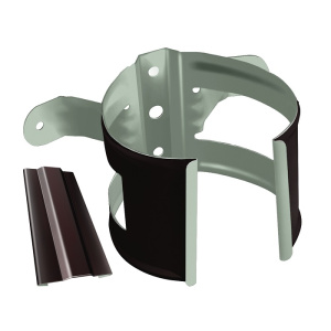 Кронштейн трубы на дерево металл Optima (коричневый) 90мм