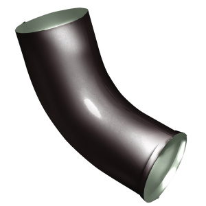 Колено стока металл Optima (коричневый) 90 мм