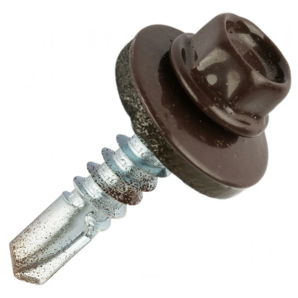 Саморез кровельный 5,5х25мм RAL8017 шоколад