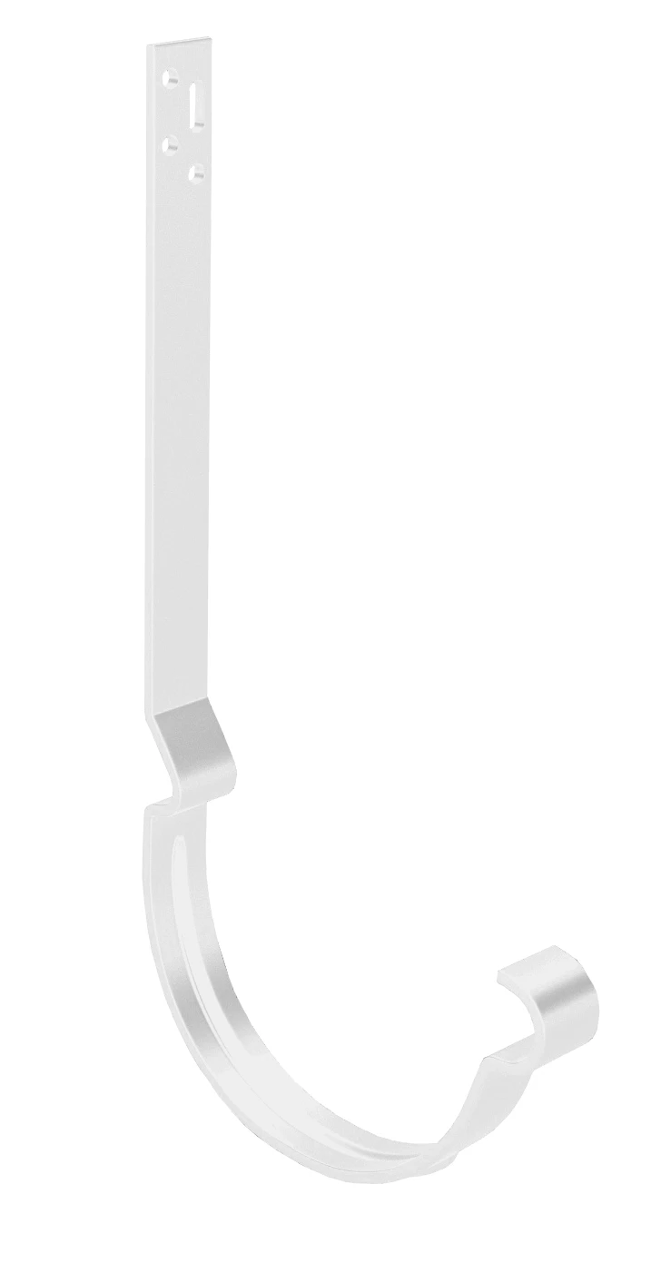 Карнизный крючок длинный полоса 350мм металл GrandLine (RAL 9003 сигнально белый) 150 мм