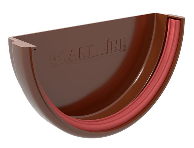 Заглушка желоба 120мм ПВХ Grand Line (шоколадный)