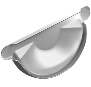 Заглушка желоба металл Optima (белый) 125 мм