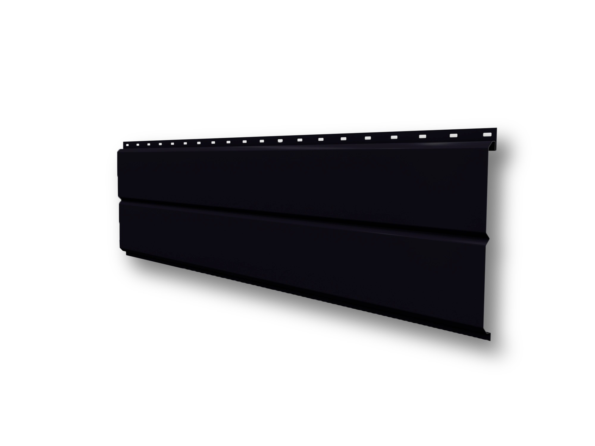 Сайдинг металлический "Евробрус" 255 (230) ПА, ПХ, ПЮС (0,45/9005 черный)