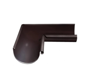 Угол желоба внутренний 90 гр металл Optima (коричневый) 125 мм