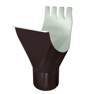 Воронка желоба металл Optima (коричневый) 125/90 мм