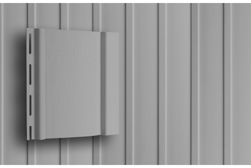 Сайдинг вертикальный GRAND LINE Standart серый 3000*193мм 0,48м²