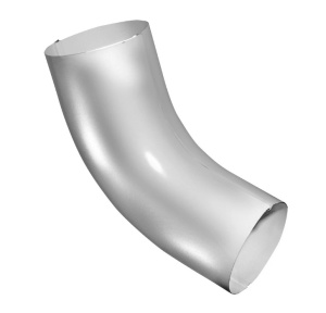 Колено трубы 60 грметалл Optima (белый) 90 мм