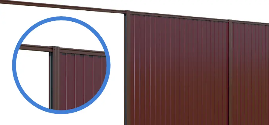 Каркас забора с профлистом