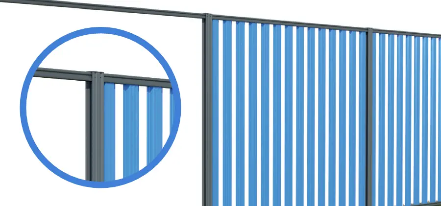 Каркас забора с евроштакетником